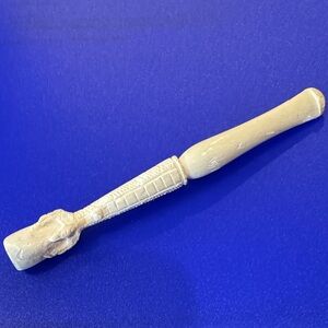 Rare Carved Faux Ivory Dragon Claw Cigarette Holder AS-IS